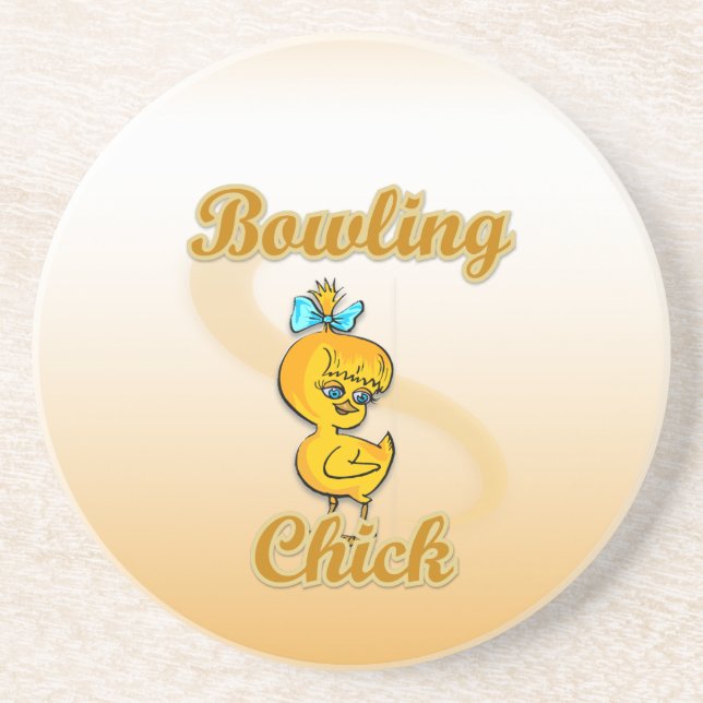 Bowling Chick Coaster (Front)