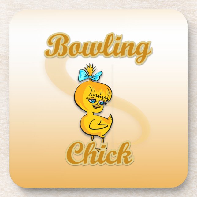 Bowling Chick Coaster (Front)