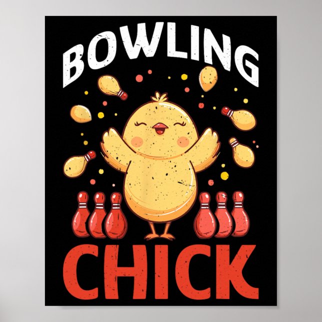 Bowling Chick Funny Bowling Bylls  Poster (Front)