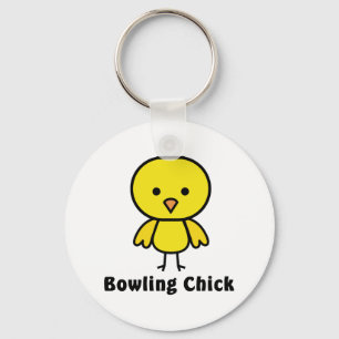 Bowling Chick Gear Key Ring