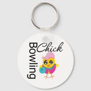 Bowling Chick Key Ring