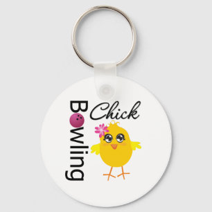 Bowling Chick Key Ring