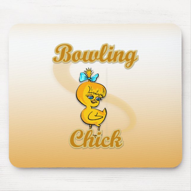 Bowling Chick Mouse Pad (Front)
