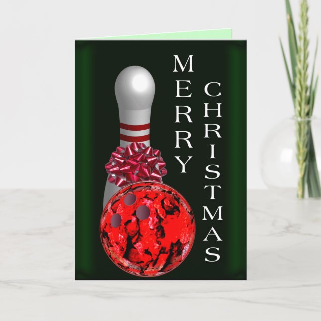 Bowling Christmas Holiday Card (Front)