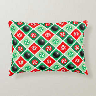 Bowling Christmas Holiday Decorative Cushion