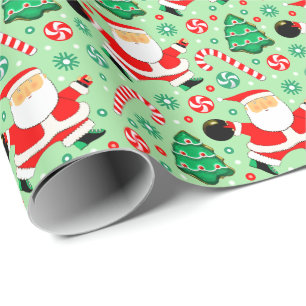 Bowling Christmas Holiday Gift Wrapping Paper