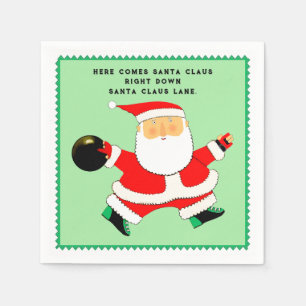 Bowling Christmas Holiday Party Napkin