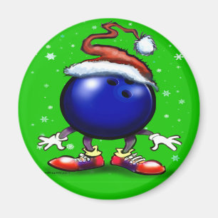 Bowling Christmas Magnet