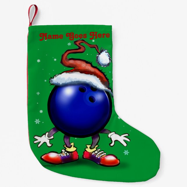 Bowling Christmas Small Christmas Stocking (Front)