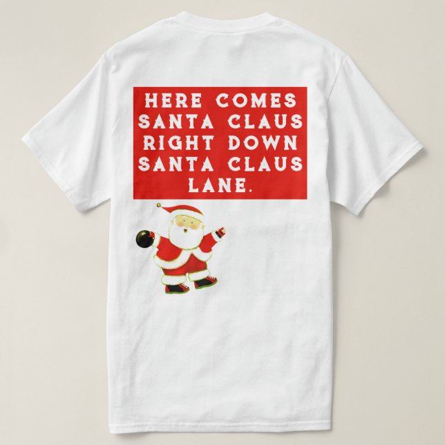 Bowling Christmas T-Shirt (Design Back)