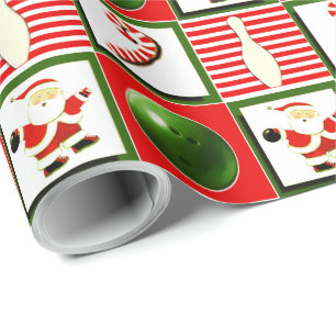 Bowling Christmas Wrapping Paper