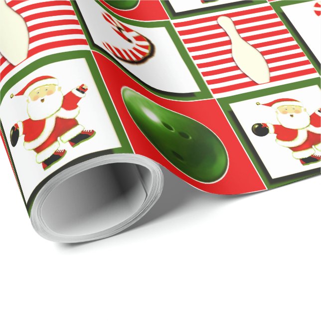 Bowling Christmas Wrapping Paper (Roll Corner)