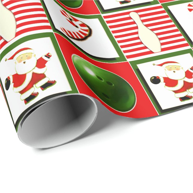 Bowling Christmas Wrapping Paper (Roll Corner)