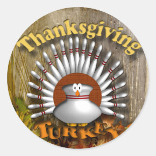 Bowling Classic Round Sticker