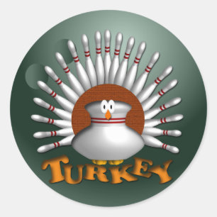 Bowling Classic Round Sticker