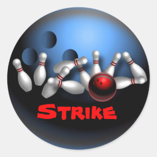 Bowling Classic Round Sticker