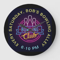 Bowling Club Neon Style Signs Custom Text