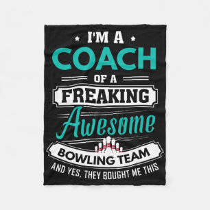 Bowling Coach Bowling Team Coach Gift Fleece Blanket
