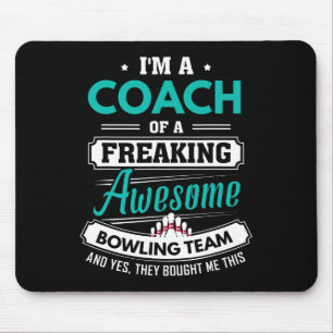 Bowling Coach Bowling Team Coach Gift Mouse Pad