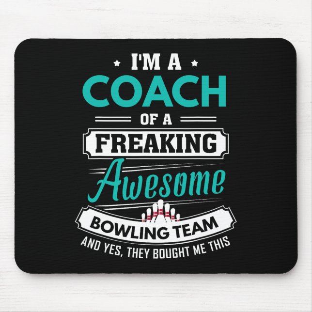 Bowling Coach Bowling Team Coach Gift  Mouse Pad (Front)