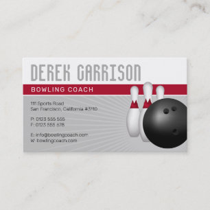 Bowling Coach   Perfect Sport Offer Business Card