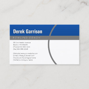 Bowling Coach   Perfect Sport Offer Business Card