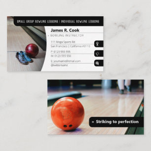 Bowling Coach   Photo Sport Business Card