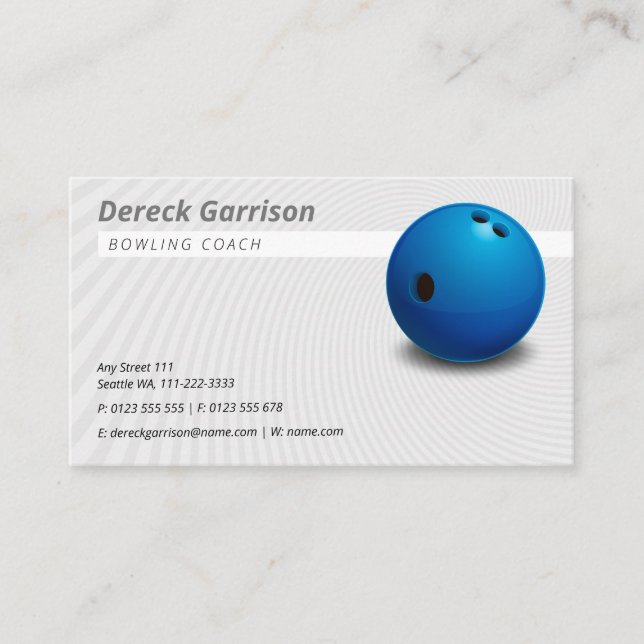 Bowling Coach | Sport Business Card (Front)