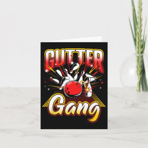 Bowling Cool Gutter Gang Bowlers 10 Pin Card