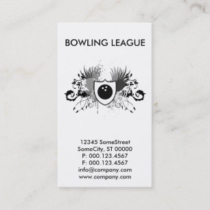 bowling crest business card