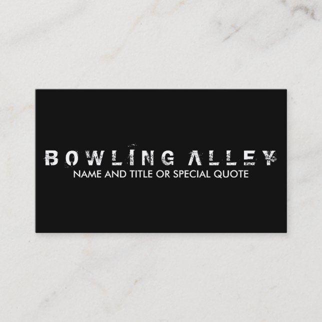 bowling crest (colour customisable) business card (Front)