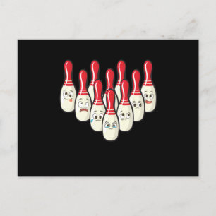 Bowling Crying Cute Bowlers Skittles Sport Gift Postcard