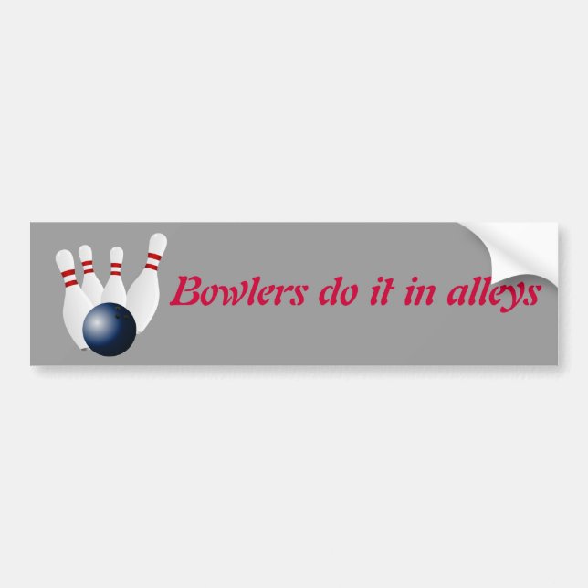 Bowling custom bumper sticker (Front)