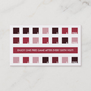BOWLING customer appreciation (mod squares) Loyalty Card