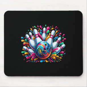 Bowling Cute Colorsplash Ll Mouse Pad