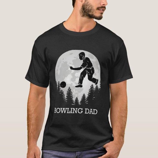 Bowling Dad Bowler Bowling Fathers T-Shirt (Front)