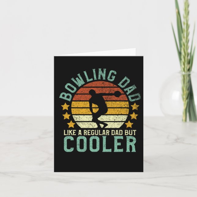Bowling Dad Funny Father's Day Gift For Bowler  Card (Front)