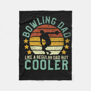 Bowling Dad Funny Father's Day Gift For Bowler Fleece Blanket
