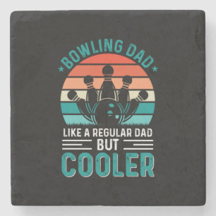 Bowling Dad Stone Coaster