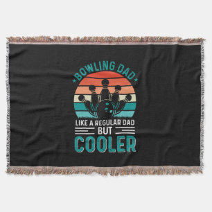 Bowling Dad Throw Blanket