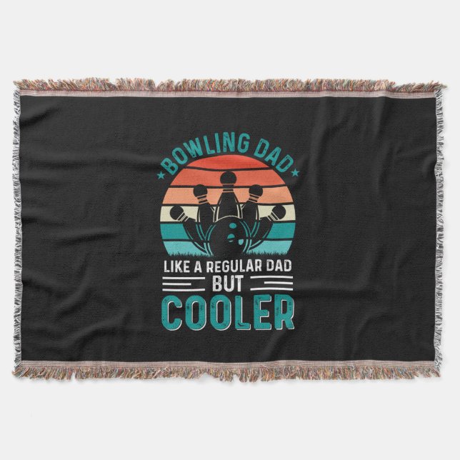 Bowling Dad Throw Blanket (Front)