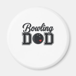 Bowling Dad Vintage Engraving Shirt Design_1 Magnet