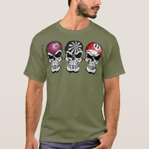 Bowling Darts Billiards Skull Game Gamer Lovers T-Shirt