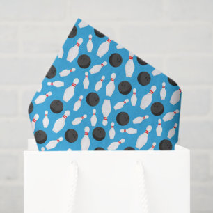 Bowling Decoupage Paper, Ball Pins Tissue Paper