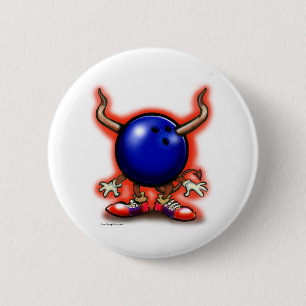 Bowling Demon 6 Cm Round Badge