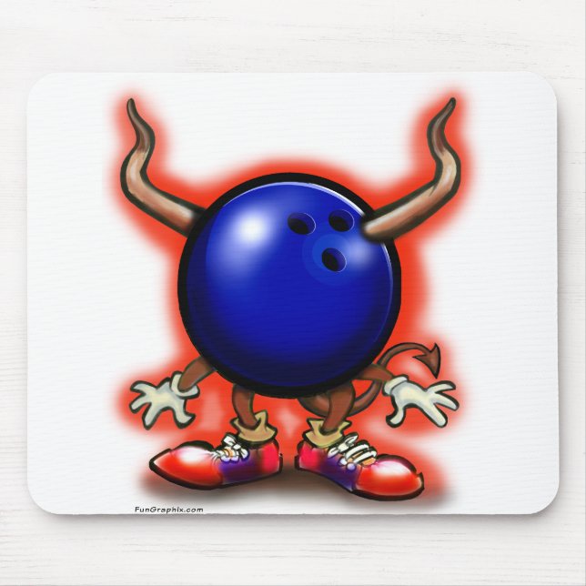 Bowling Demon Mouse Pad (Front)