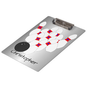 Bowling Design Clipboard