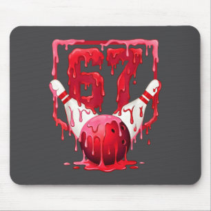 Bowling Drip Number 67 Player Or 67th Birthday Des Mouse Pad