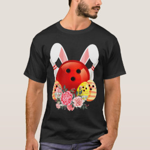 Bowling Easter Bunny Egg 2020 Rabbit Flowers Pasch T-Shirt