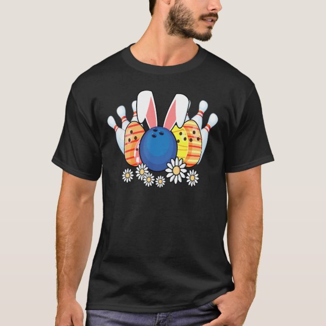 Bowling Easter Bunny Egg Tee,  Costume For Easter  T-Shirt (Front)